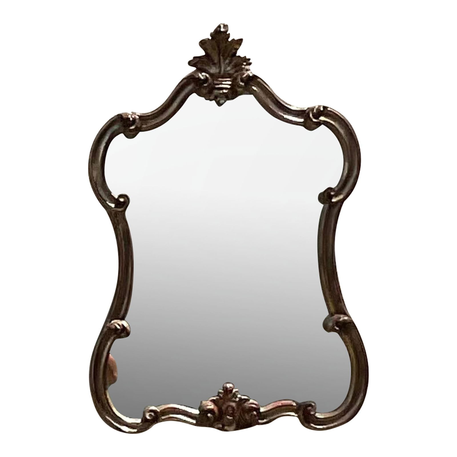 Handcrafted Vintage Regency Silver Leaf Mirror USA 24 x 35 (1 of 6)