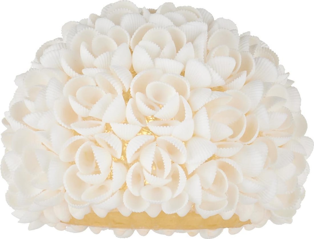 Currey Virtu Clamrose Shell Multi-Drop Pendant Shade 5.75": Currey Virtu Clamrose Shell Multi-Drop Pendant Shade 5.75" Illuminate your space with the Elegant Clamrose Shell Pendant Shade, featuring a stunning design crafted from Clamrose Shell Composite. This