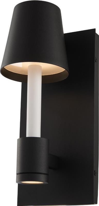 Kalco Candelero Outdoor LED Wall Sconce Matte Black 14W Dimmable: Kalco Candelero Outdoor LED Wall Sconce Matte Black 14W Dimmable Illuminate your outdoor spaces with this elegant LED wall light fixture, designed for both functionality and style. Crafted from durabl