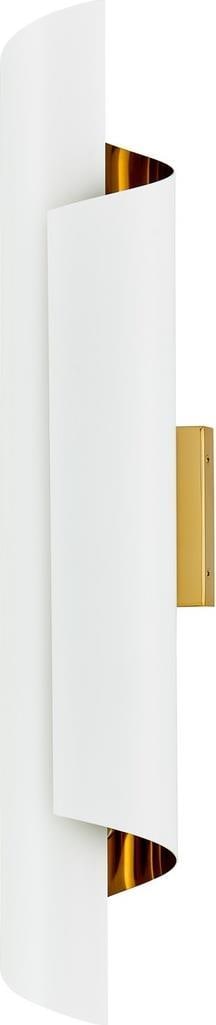Kalco Piaga 24 Contemporary Wall Sconce Matte White Brass: Kalco Piaga 24 Contemporary Wall Sconce Matte White Brass The Sleek Piaga 24 Wall Sconce combines a modern design with functionality, featuring a stunning Matte White and Polished Brass finish. This c
