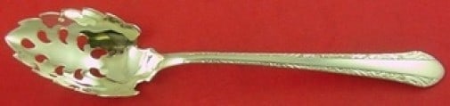 Alvin Chased Romantique Sterling Silver Spaghetti Strain Spoon 8 Inch: Alvin Chased Romantique Sterling Silver Spaghetti Strain Spoon 8 Inch This exquisite Chased Romantique Spaghetti Strain Spoon, custom made by Alvin, showcases a timeless design crafted from high-quali
