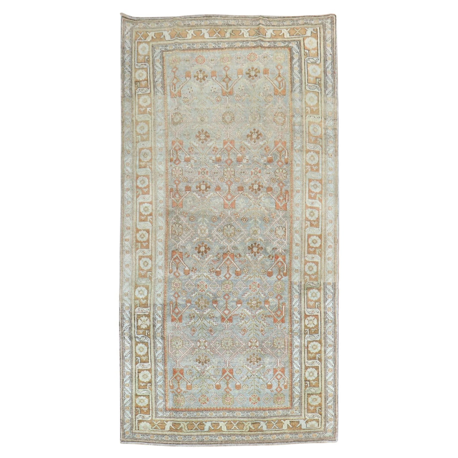 Antique Persian Bidjar Wool Accent Rug 49 x 91 Inches: Antique Persian Bidjar Wool Accent Rug 49 x 91 Inches This exquisite Persian Bidjar accent rug from the early 20th century features a stunning blend of warm colors, showcasing intricate hand-knotting