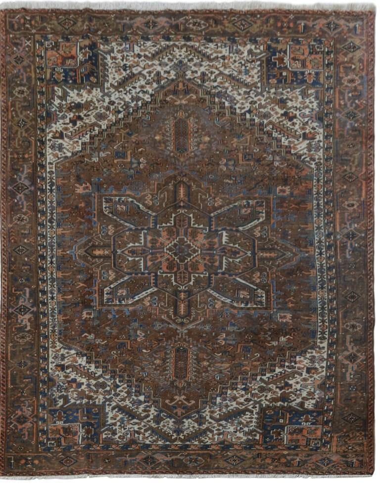 Handcrafted Persian Heriz Rug 9'4 x 11'10 Traditional Design: Handcrafted Persian Heriz Rug 9'4 x 11'10 Traditional Design Free continental US Shipping Enhance your space with this exquisite handcrafted Persian Heriz rug, featuring traditional designs that add a