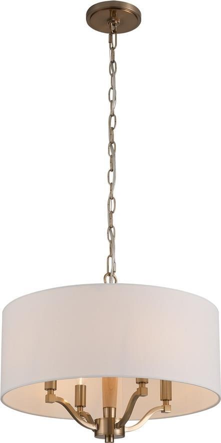 Kalco Curva Drum Chandelier Brushed Champagne Gold 15H 18W 18D: Kalco Curva Drum Chandelier Brushed Champagne Gold 15H 18W 18D Illuminate your space with the elegant Champagne Gold Curva Drum Chandelier. This stunning light fixture is designed to enhance your indo