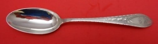 Tiffany & Co. Faneuil Engraved Sterling Silver Soup Spoon 7 1/4" with Shield: Tiffany & Co. Faneuil Engraved Sterling Silver Soup Spoon 7 1/4" with Shield This exquisite Faneuil Engraved Soup Spoon by Tiffany & Co. is crafted from high-quality sterling silver, showcasing a time