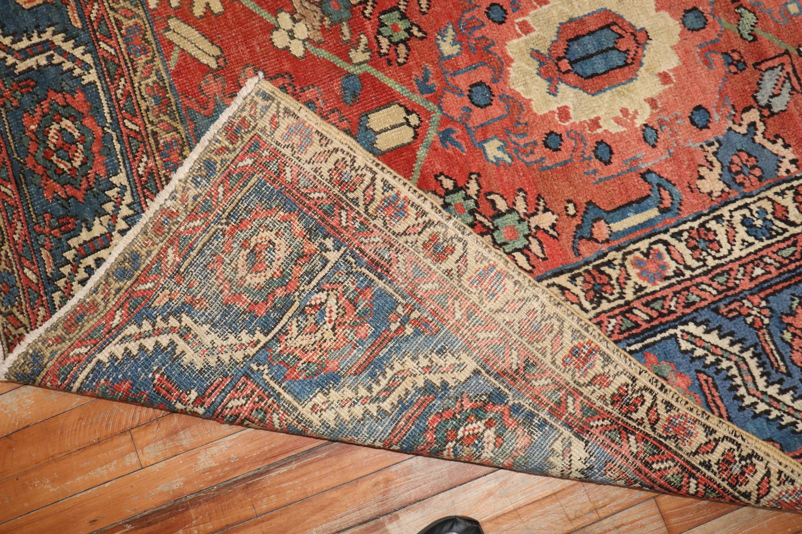 Zabihi Collection Large Antique Persian Heriz Rug 11'3 x 15'6 Hand-Knotted Wool Iran 1920 - 9