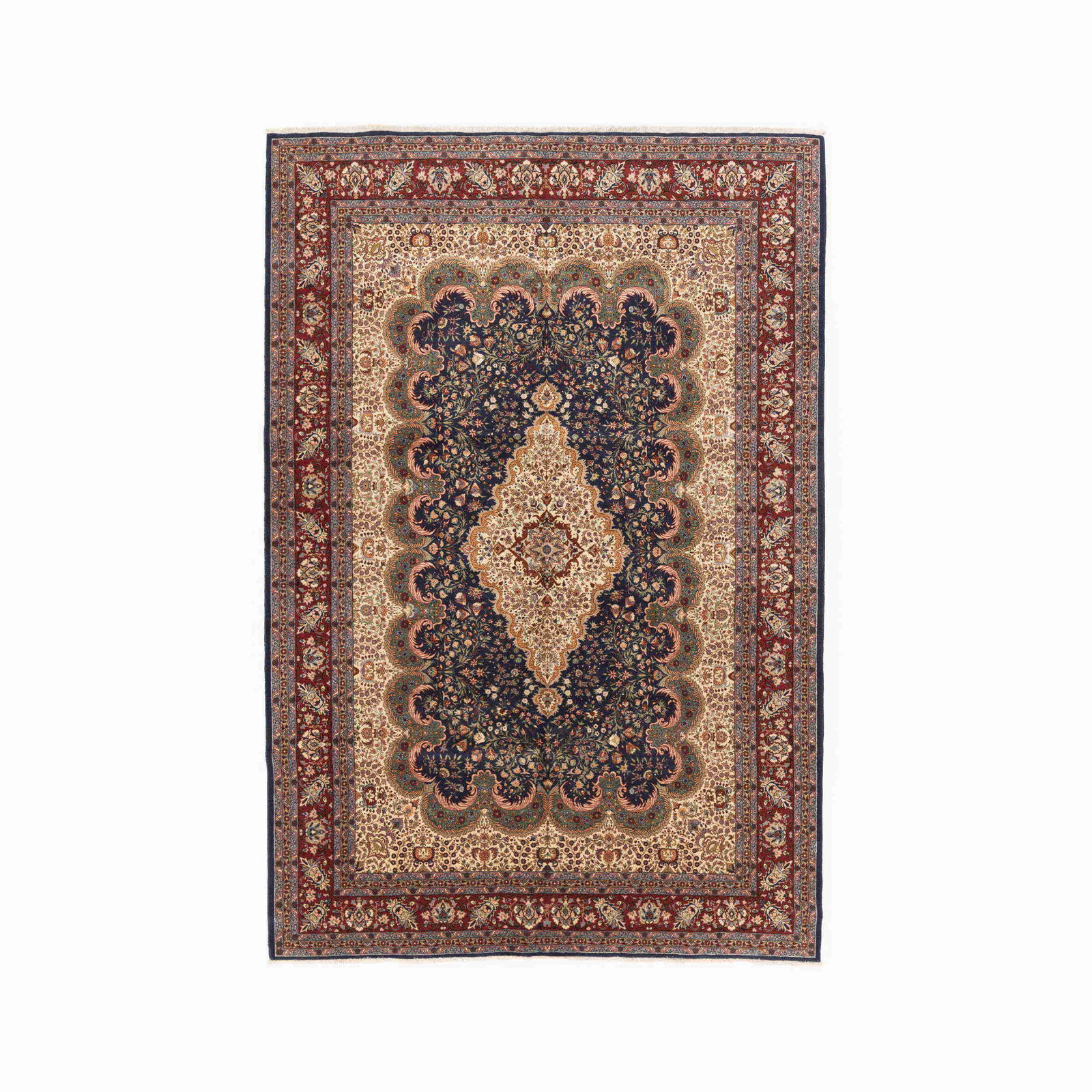 Authentic Handmade Hereke Carpet Wool on Cotton 78.7 x 116.9 Inches (1 of 8)