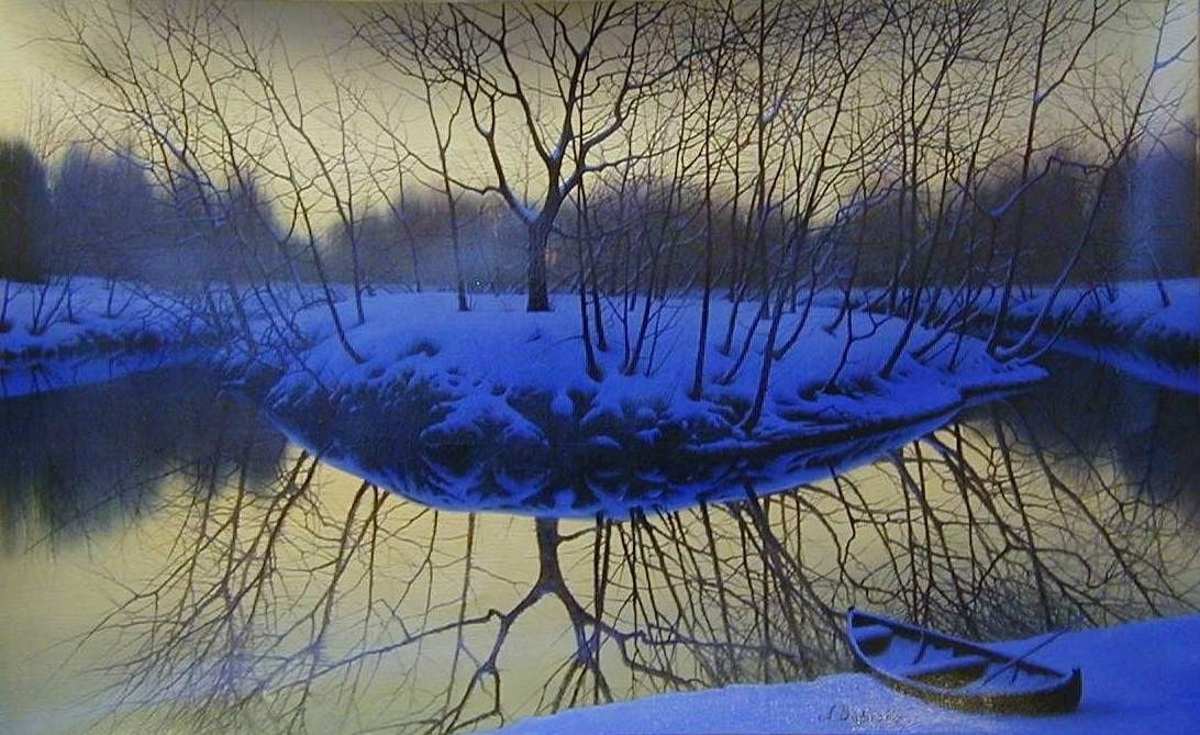 Alexei Butirskiy Winter's Calm Limited Edition Giclee Canvas Art: Alexei Butirskiy Winter's Calm Limited Edition Giclee Canvas Art Experience the serene beauty of winter with "Winter's Calm," a signed limited edition giclee on canvas by renowned artist Alexei Butirs
