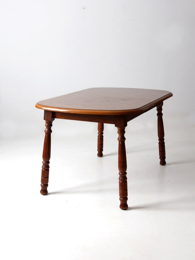 Virginia House Mid Century Oak Dining Table Model 4300-143 with Leaf Extension (1 of 12)