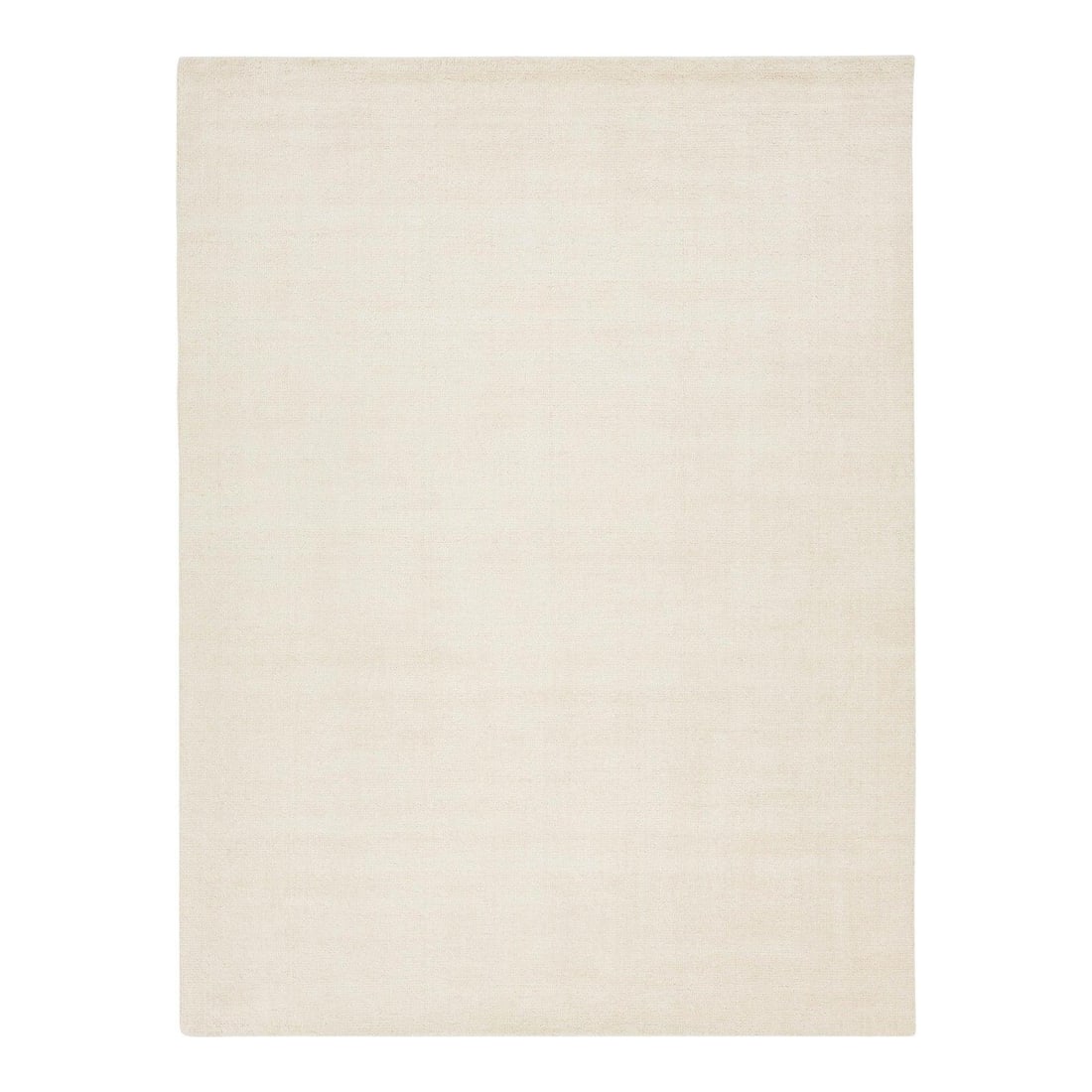 Handmade Wool Rug 9' x 12'1' Ivory Contemporary Indian Design: Handmade Wool Rug 9' x 12'1' Ivory Contemporary Indian Design This contemporary Indian handmade wool rug is crafted by skilled artisans, featuring a sleek and modern design in a soft ivory color. Its