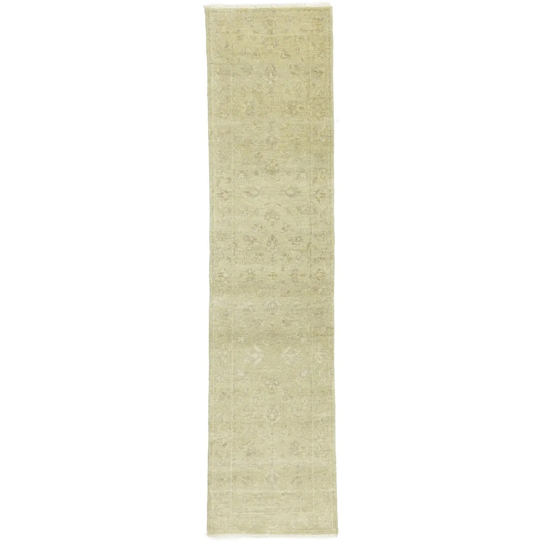 Hand-Knotted Transitional Floral Runner Rug 2'4 x 9'10 Wool Eco-Friendly: Hand-Knotted Transitional Floral Runner Rug 2'4 x 9'10 Wool Eco-Friendly Enhance your space with this stunning 2'4" x 9'10" Transitional Oriental Runner Rug, featuring a beautiful floral design in mut