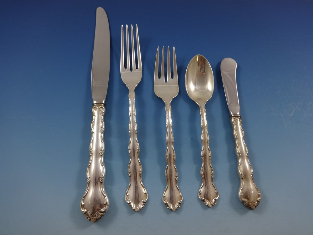 Reed and Barton Tara Sterling Silver Flatware Set Service for 8 44 Pieces: Reed and Barton Tara Sterling Silver Flatware Set Service for 8 44 Pieces Experience elegant dining with the Tara by Reed and Barton Sterling Silver Flatware Set, designed to serve 8 with a total of 4
