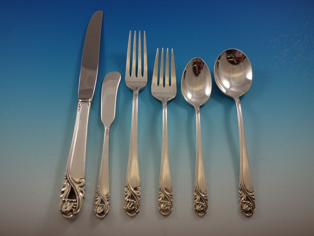 International Sterling Spring Glory Flatware Set for 96 - 623 Pieces: International Sterling Spring Glory Flatware Set for 96 - 623 Pieces Introducing the exquisite Spring Glory flatware set by International Sterling, perfect for large gatherings and banquets. This post