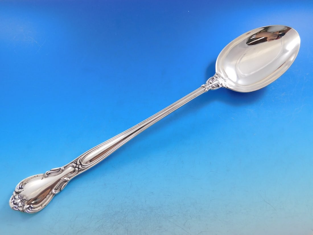 Gorham Chantilly Sterling Silver Serving Spoon 12.5 Inch: Gorham Chantilly Sterling Silver Serving Spoon 12.5 Inch This exquisite serving spoon from the Chantilly pattern by Gorham showcases timeless elegance and craftsmanship. Made of high-quality sterling