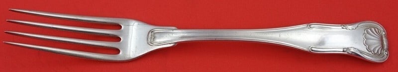 Kirk King Sterling Silver Fork 7 1/4 Inch Flatware Antique: Kirk King Sterling Silver Fork 7 1/4 Inch Flatware Antique This exquisite regular fork is part of the King pattern by Kirk, crafted from high-quality sterling silver. Measuring 7 1/4 inches, it showca