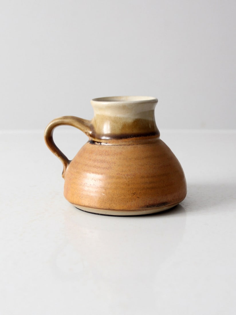 Handcrafted Vintage Studio Pottery Mug Two-Tone Glaze (1 of 10)