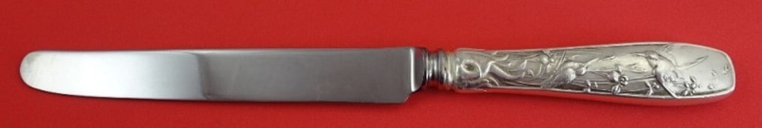Tiffany & Co Audubon Sterling Silver Knife 9 1/8 Inch: Tiffany & Co Audubon Sterling Silver Knife 9 1/8 Inch Experience the elegance of the Audubon pattern with this exquisite regular knife by Tiffany & Co. Crafted from sterling silver with a hollow handl