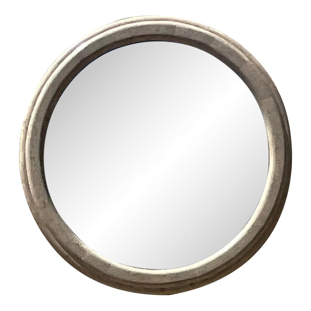 Vintage Boho 41 Inch Round Tessellated Stone Mirror (1 of 9)