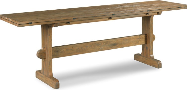 Woodbridge Rustic Oak Flip Top Metamorphosis Table 31H x 90W x 21D (1 of 6)