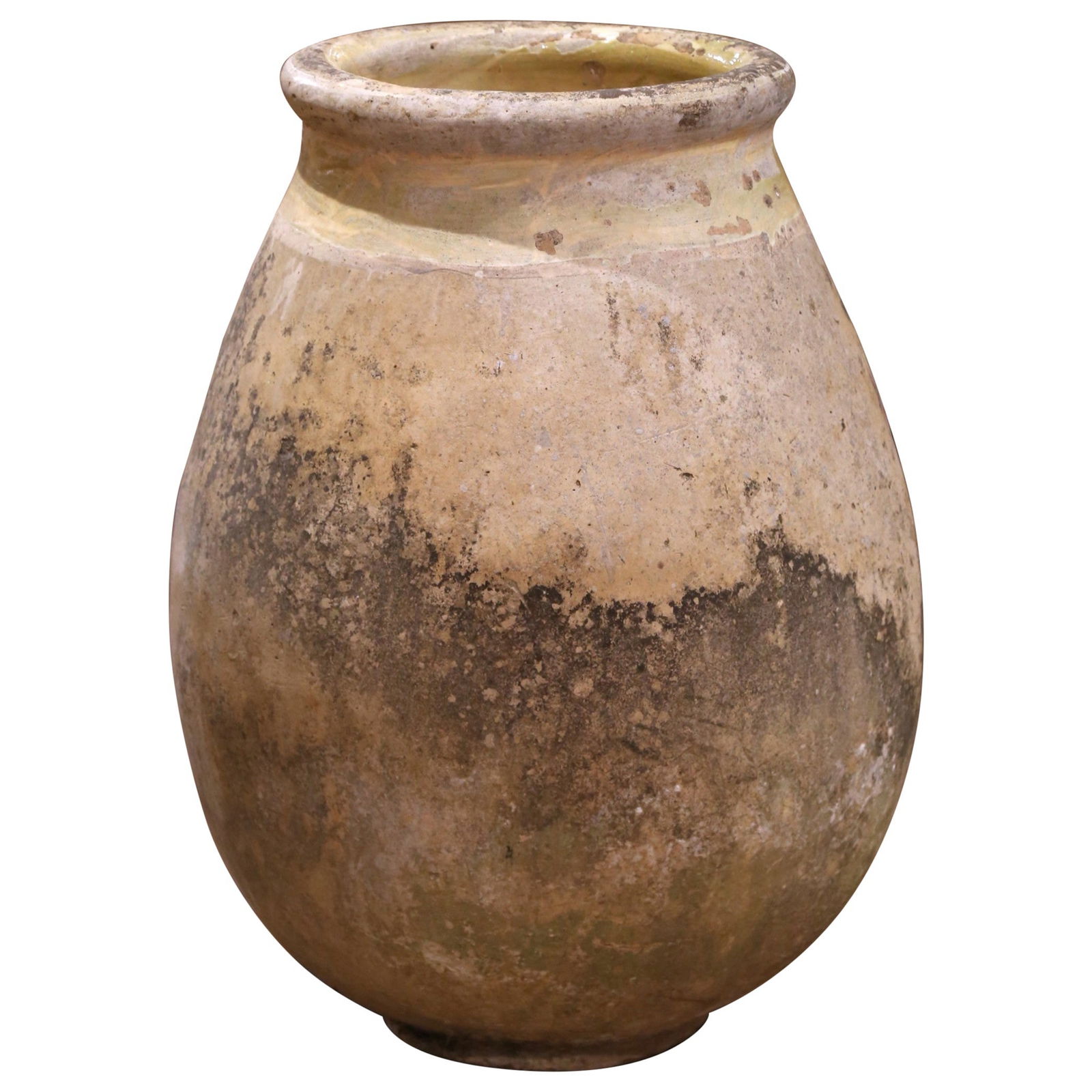 18th Century Biot French Terracotta Olive Jar with Glazed Rim: 18th Century Biot French Terracotta Olive Jar with Glazed Rim This stunning 18th Century French Biot terracotta olive jar is a remarkable piece of history, crafted circa 1780 in Biot, Provence. The ja