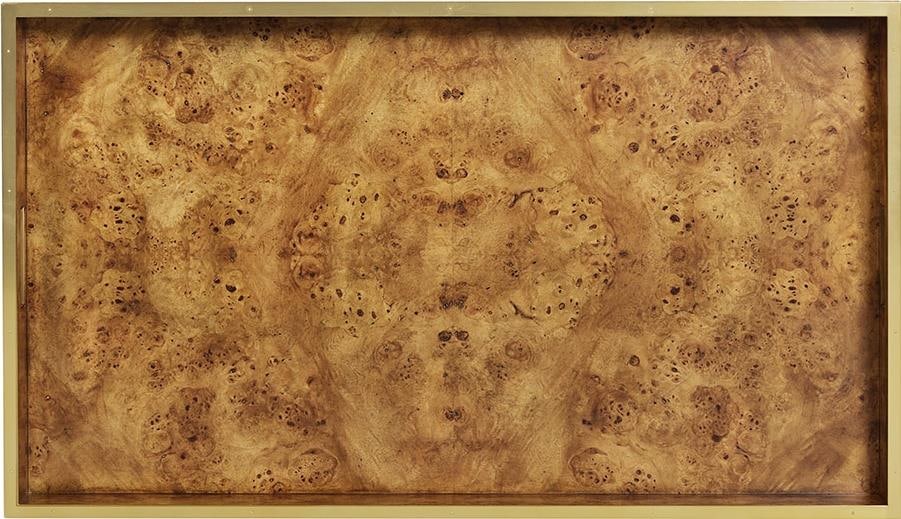 Oliver Home Luxury Burl Wood Serving Tray 36 x 21 Inches (1 of 3)