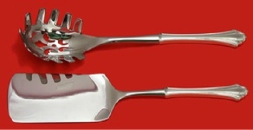 Lunt Bel Chateau Sterling Silver 2-Piece Hostess Set: Lunt Bel Chateau Sterling Silver 2-Piece Hostess Set This exquisite 2-piece Hostess Set from the Bel Chateau pattern by Lunt is crafted from sterling silver with hollow handles and stainless steel imp