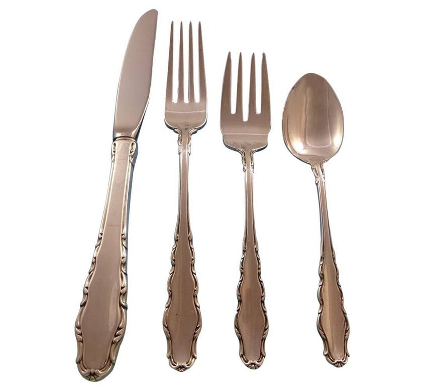 Reed & Barton English Provincial Sterling Silver Flatware Set 54 Pcs for 12 Service: Reed & Barton English Provincial Sterling Silver Flatware Set 54 Pcs for 12 Service Introducing the exquisite English Provincial Sterling Silver Flatware Set by Reed & Barton, tailored for 12 service.