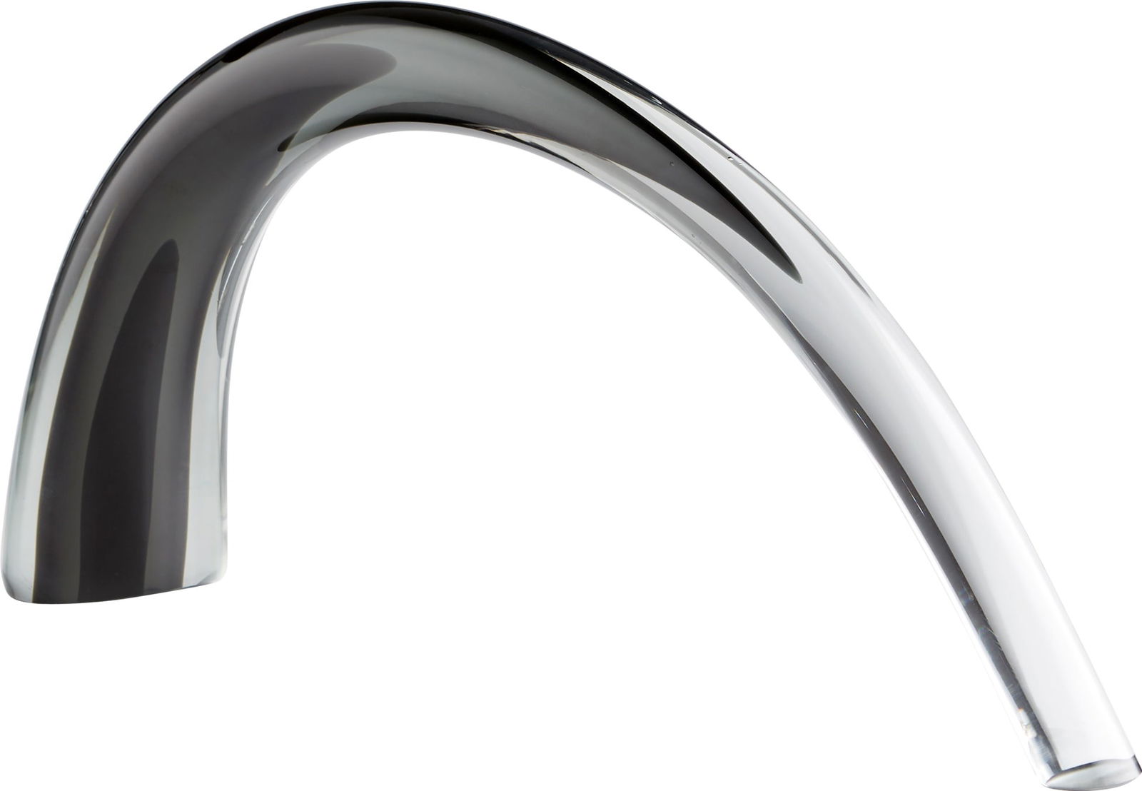 Cyan Contemporary Glass Sculpture in Clear and Gray Finish: Cyan Contemporary Glass Sculpture in Clear and Gray Finish This striking sculpture features a contemporary design crafted from clear grey and clear glass, showcasing timeless elegance. Its impressive