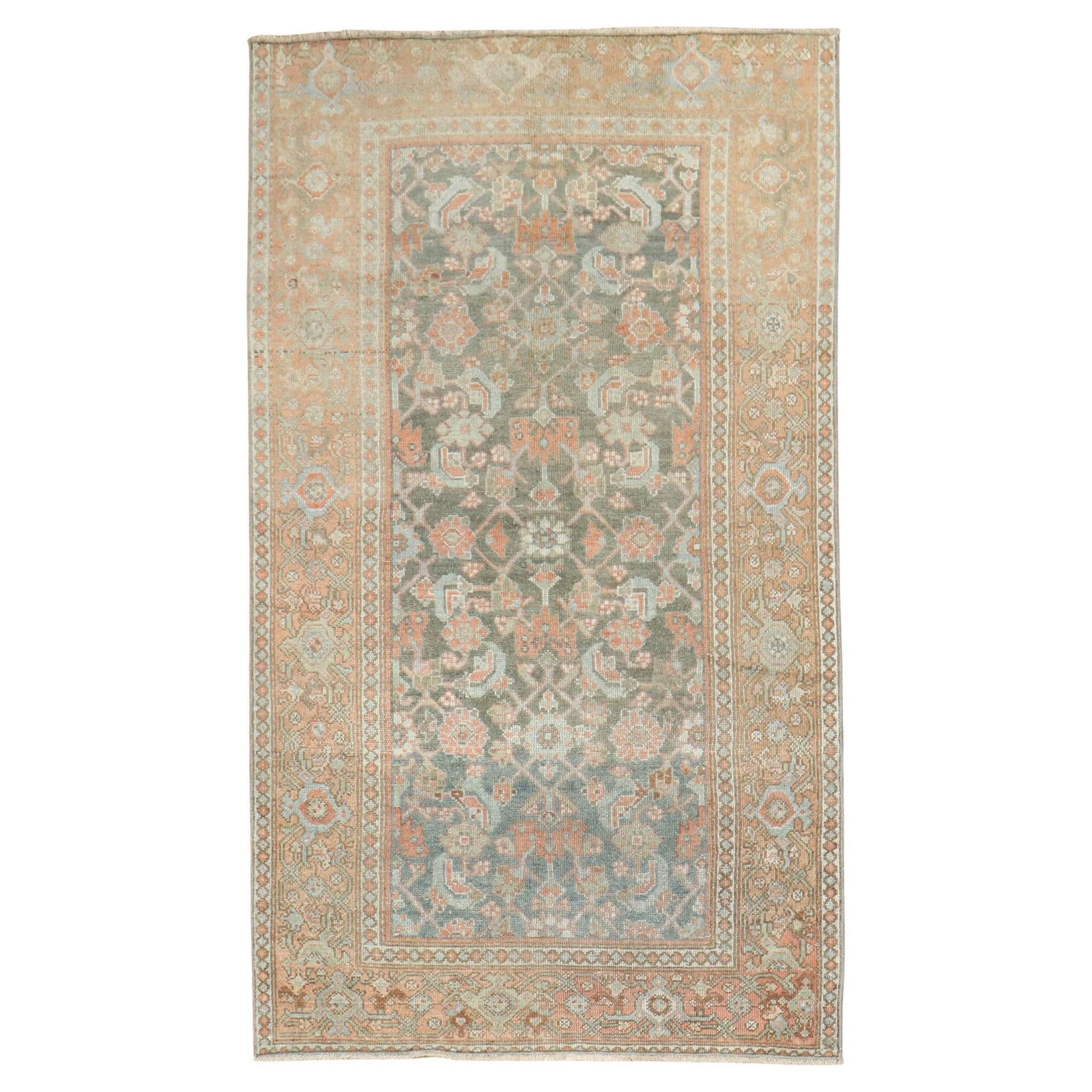 Vintage Persian Malayer Hand-Knotted Wool Rug 39 x 66: Vintage Persian Malayer Hand-Knotted Wool Rug 39 x 66 Experience the charm of the early 20th century with this exquisite Zabihi Collection Persian Malayer Small Rug, a stunning addition to any rustic