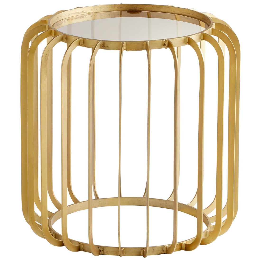 Gildrum Gold Art Deco Circular Side Table by Cyan: Gildrum Gold Art Deco Circular Side Table by Cyan Introducing the Gildrum Gold Art Deco Table, a perfect blend of elegance and modern design for any contemporary space. This striking table features a