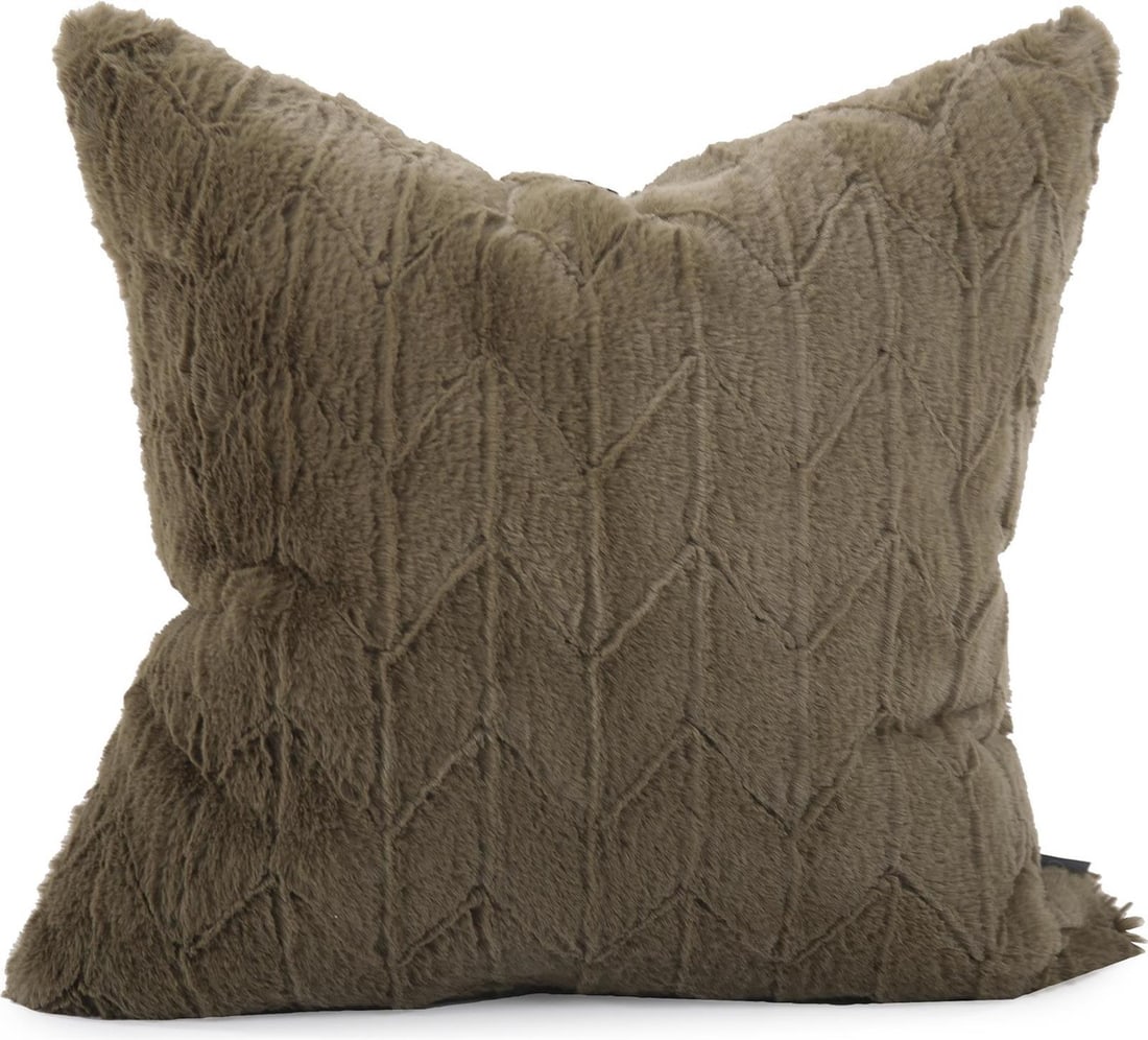Howard Elliott Hand-Finished Moss Green Angora Square Pillow 20x20: Howard Elliott Hand-Finished Moss Green Angora Square Pillow 20x20 Enhance your living space with this beautiful hand-finished moss green angora pillow. Designed in a contemporary style, this square p