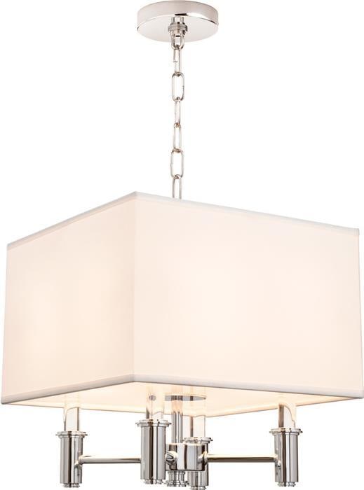 Kalco Dupont Chrome Pendant Light with Silk Shades (1 of 1)