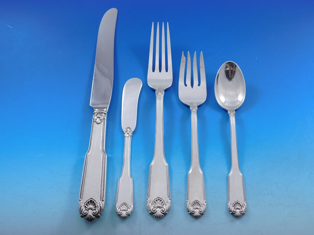 International Silver Whitehall Sterling Silver Flatware Set 60 pcs for 12 with Storage Chest: International Silver Whitehall Sterling Silver Flatware Set 60 pcs for 12 with Storage Chest Enhance your dining experience with this exquisite Whitehall by International Sterling Silver Flatware Set.