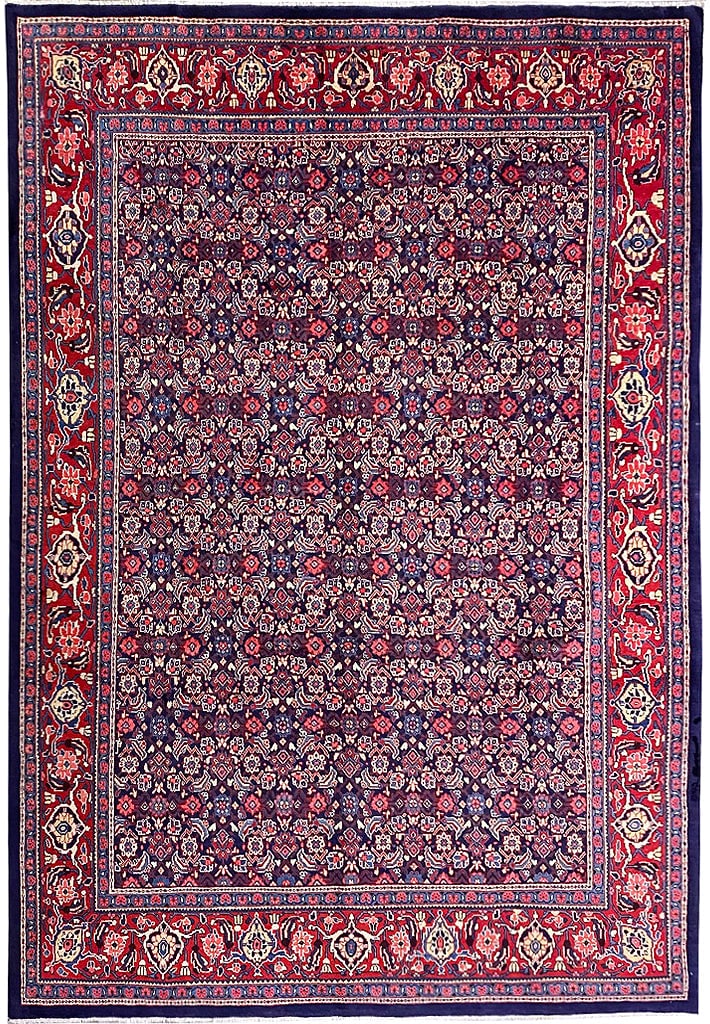 Handmade Persian Tabriz Rug 8.9 x 12.5 ft Wool Mahi Herati: Handmade Persian Tabriz Rug 8.9 x 12.5 ft Wool Mahi Herati Free continental US Shipping This exquisite Persian Tabriz rug measures 8.9 x 12.5 feet and is meticulously handmade from high-quality wool,
