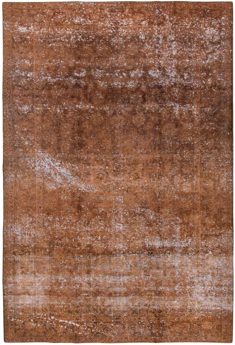 Mid 20th Century Vintage Hand-Knotted Overdyed Rug 8'7 x 12'9 Copper Wool: Mid 20th Century Vintage Hand-Knotted Overdyed Rug 8'7 x 12'9 Copper Wool Enhance your living space with this exquisite mid 20th century vintage Overdyed rug. Hand-knotted with meticulous attention to