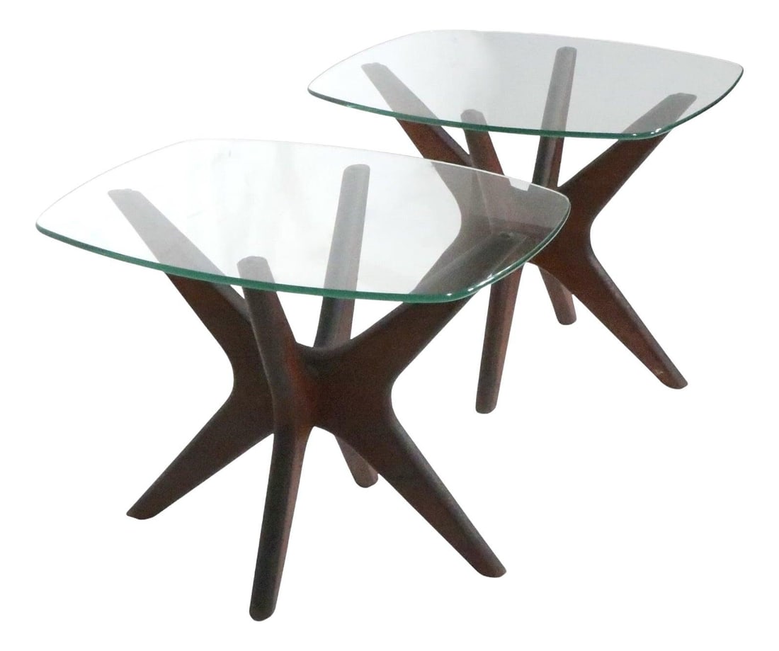 Mid Century Jack End Tables by Adrian Pearsall for Craft Associates: Mid Century Jack End Tables by Adrian Pearsall for Craft Associates This iconic pair of Mid Century side or end tables, designed by Adrian Pearsall for Craft Associates, dates back to the 1950s and 60