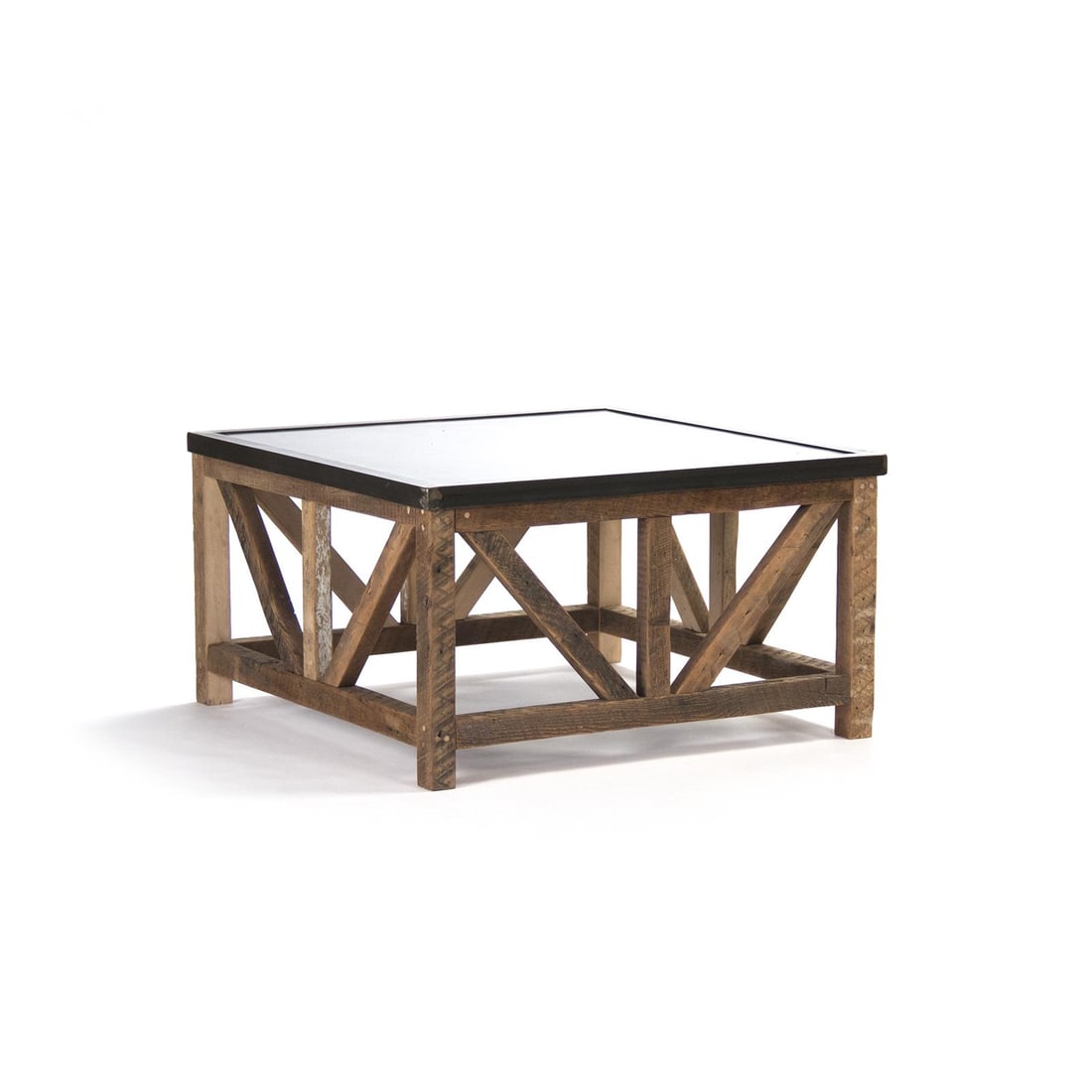 Zentique Eloise Square Coffee Table Copper Lacquered Rust Finish: Zentique Eloise Square Coffee Table Copper Lacquered Rust Finish Introducing the Eloise Coffee Table, a stunning piece that combines functionality with aesthetic appeal. Crafted from reclaimed heart p