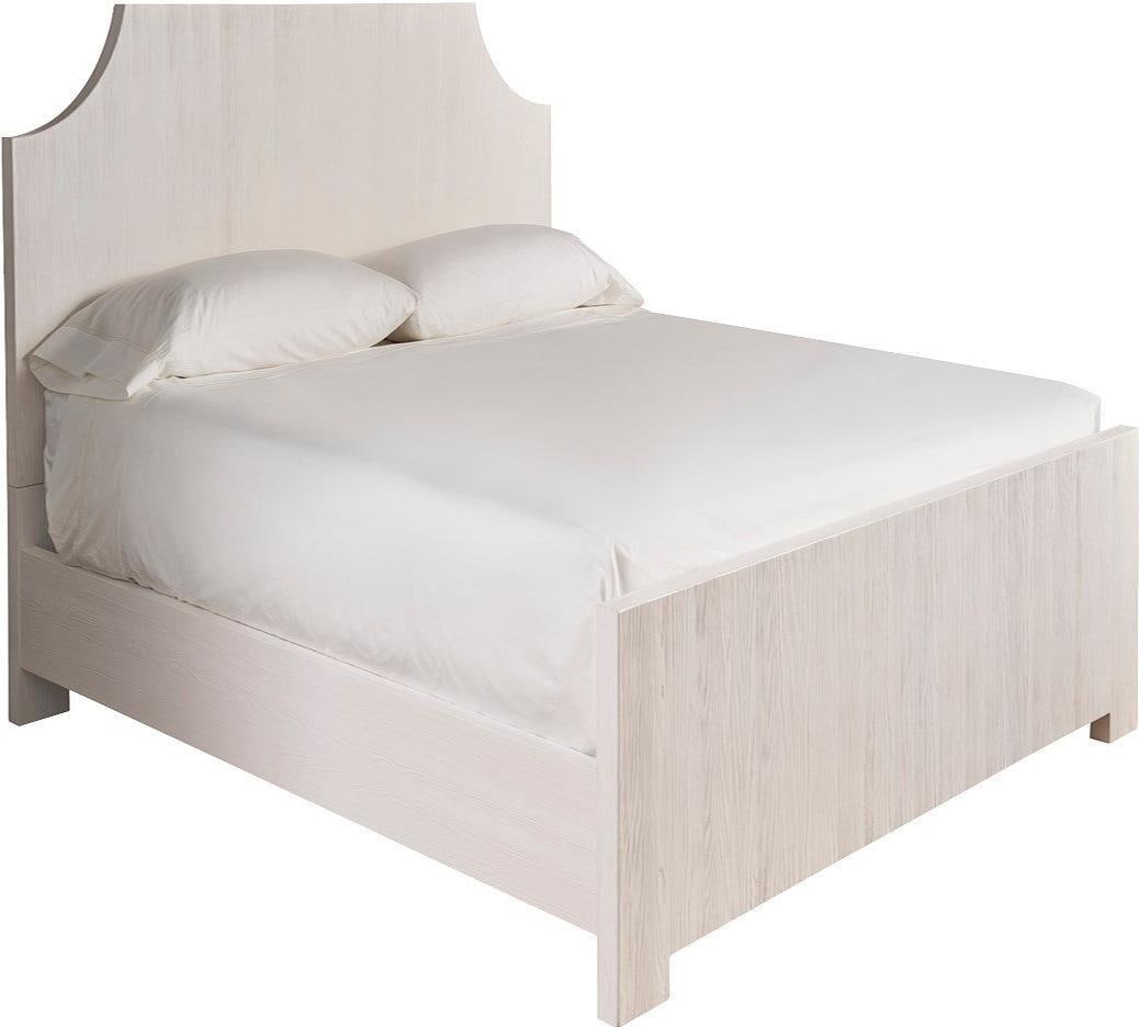 Universal Rodanthe Queen Bed in White Sand Finish: Universal Rodanthe Queen Bed in White Sand Finish Transform your bedroom with the Rodanthe Queen Bed, a stunning piece that redefines coastal elegance. This bed features a charming White Sand finish,
