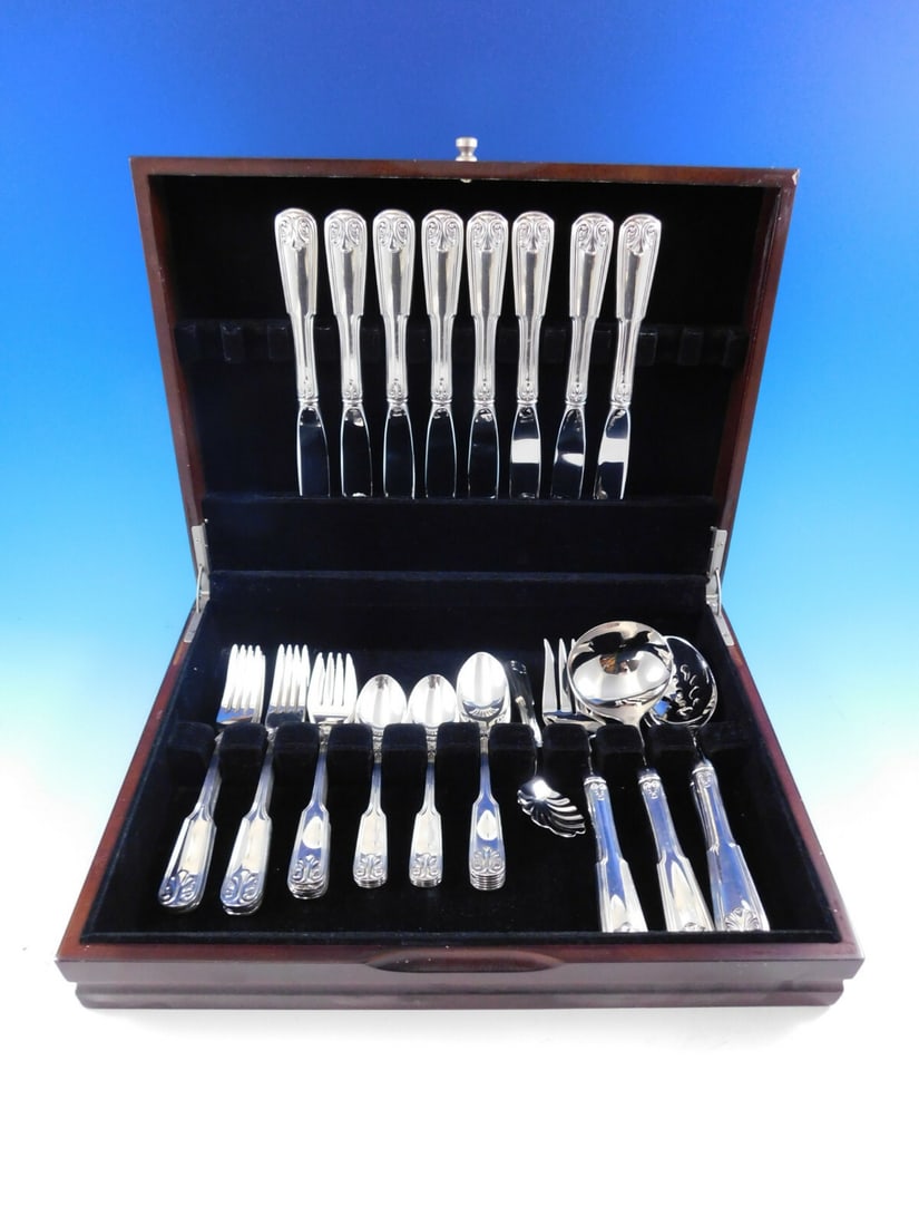 Gorham Sterling Shell Hampton Flatware Set 45 Pieces - 2