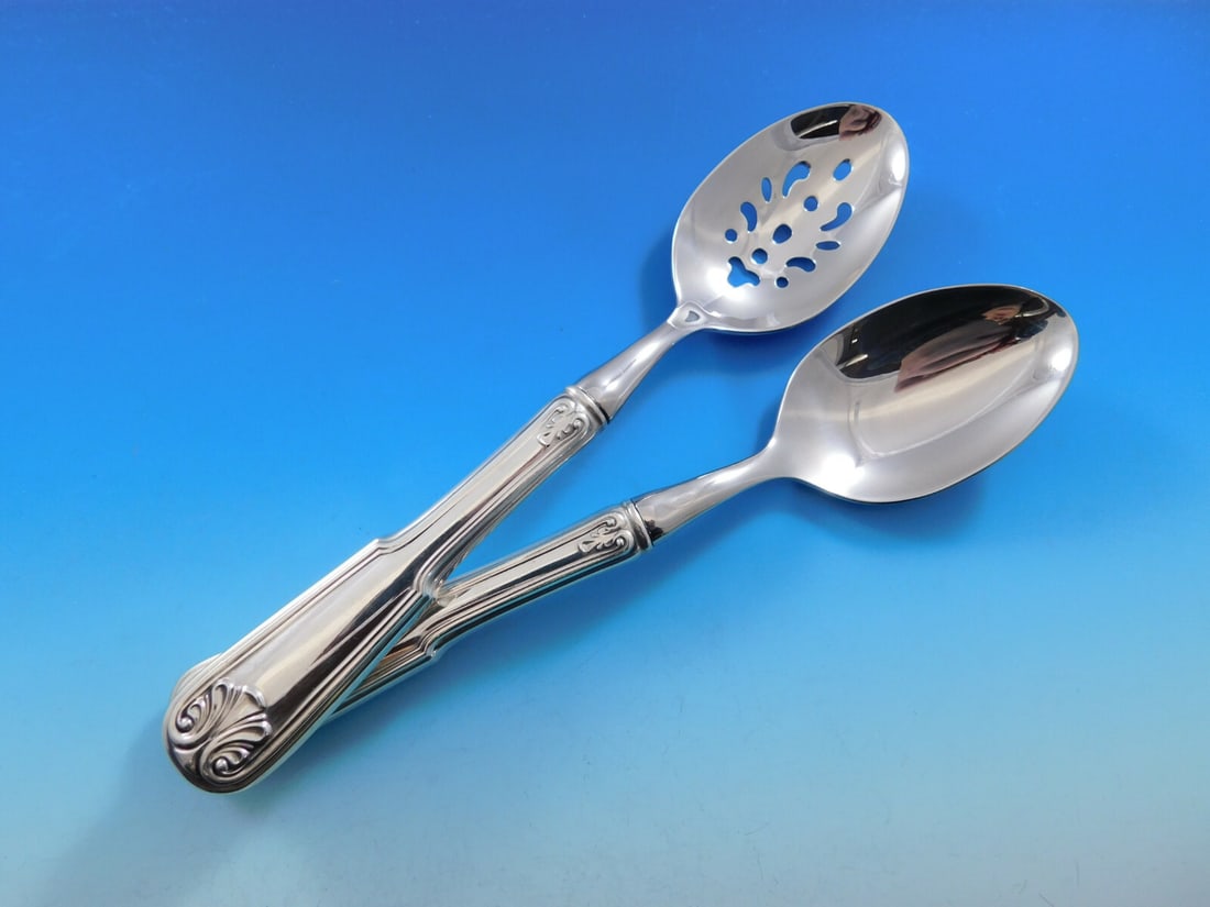 Gorham Sterling Shell Hampton Flatware Set 45 Pieces - 7