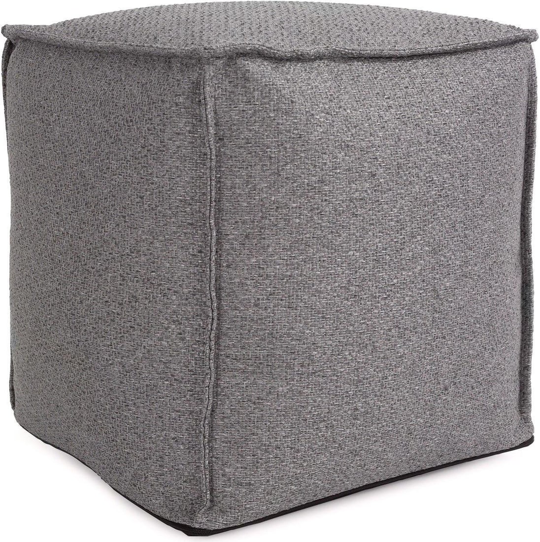 Howard Elliott Panama Pouf Gray Stone 100 Polyester Square: Howard Elliott Panama Pouf Gray Stone 100 Polyester Square Enhance your living space with this stylish Panama Pouf, designed in a chic gray stone fabric. This versatile pouf serves as a functional acc