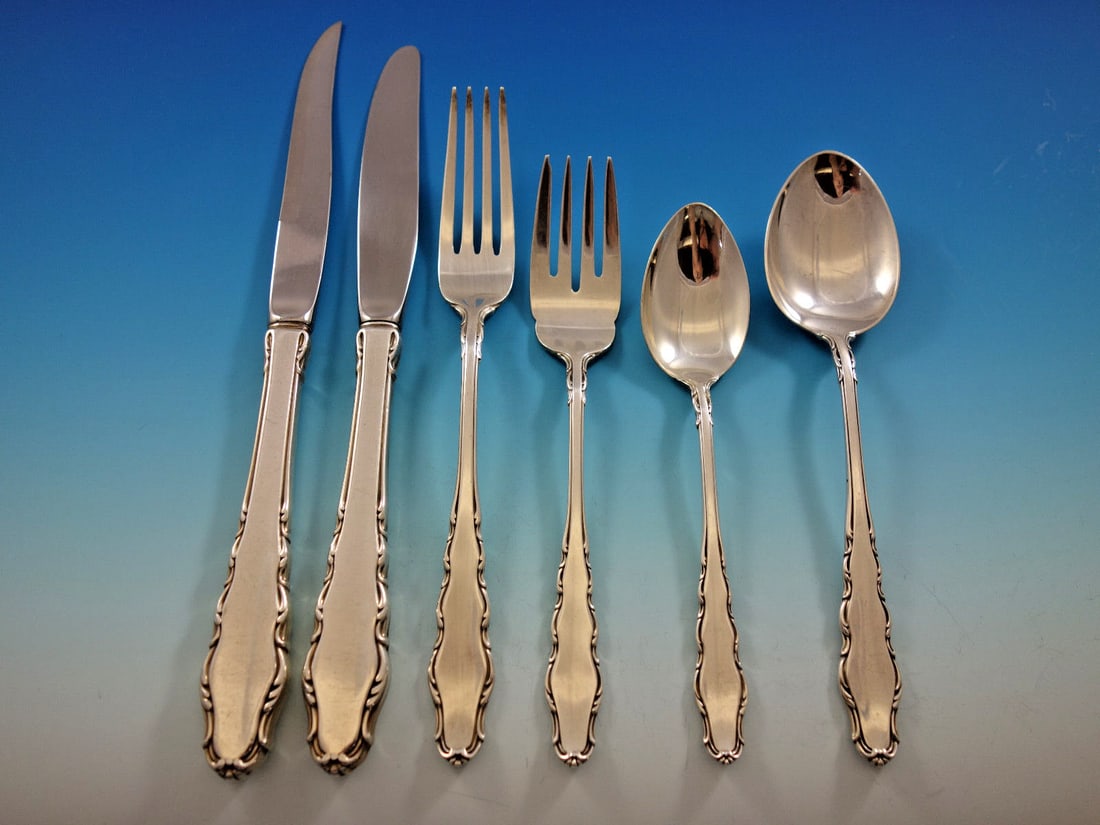 Reed & Barton English Provincial Sterling Silver Flatware Set 79 Pieces: Reed & Barton English Provincial Sterling Silver Flatware Set 79 Pieces Enhance your dining experience with this exquisite 79-piece Sterling Silver Flatware Set in the elegant English Provincial patte