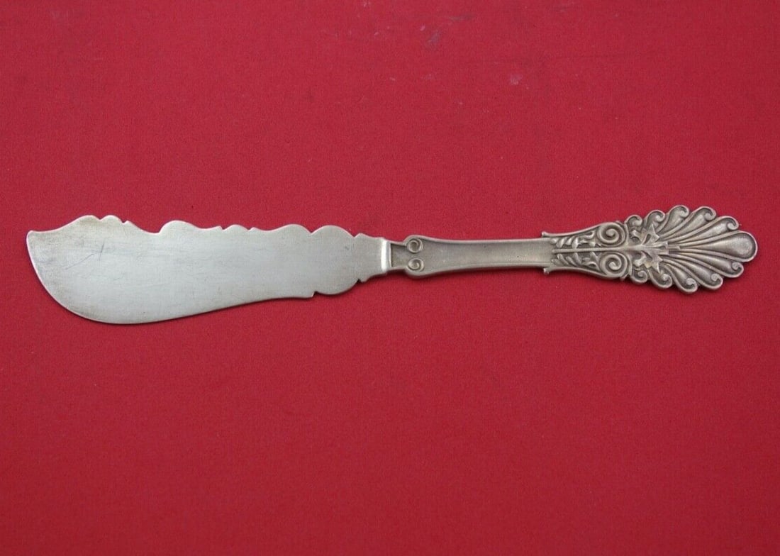Wood & Hughes Grecian Sterling Silver Master Butter Knife 7.5" (1 of 2)
