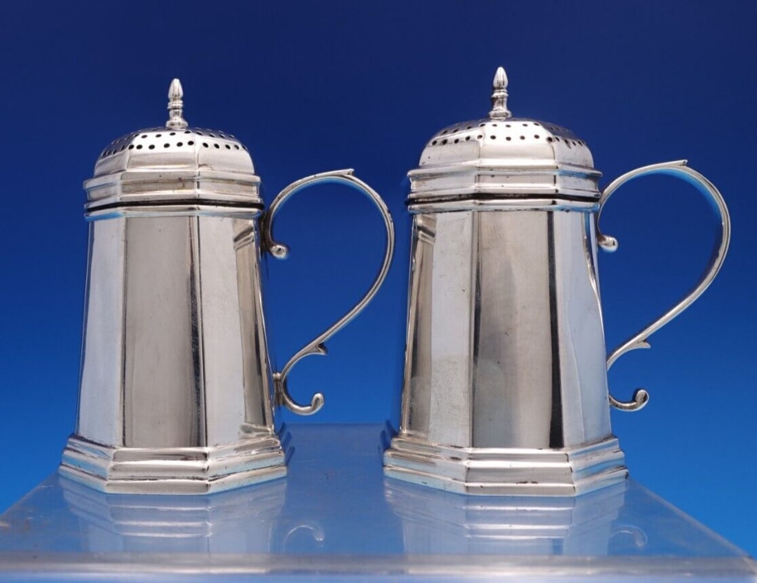 Tiffany & Co Windham Sterling Silver Salt Pepper Shaker Set 2pc: Tiffany & Co Windham Sterling Silver Salt Pepper Shaker Set 2pc Enhance your dining experience with this exquisite Windham Salt and Pepper Shaker Set by Tiffany & Co. Crafted from high-quality sterlin