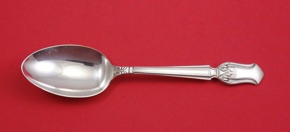 Manchester Duke of Windsor Sterling Silver Serving Spoon 8 Inch: Manchester Duke of Windsor Sterling Silver Serving Spoon 8 Inch This exquisite serving spoon showcases the elegant Duke of Windsor pattern by Manchester. Crafted from high-quality sterling silver, thi
