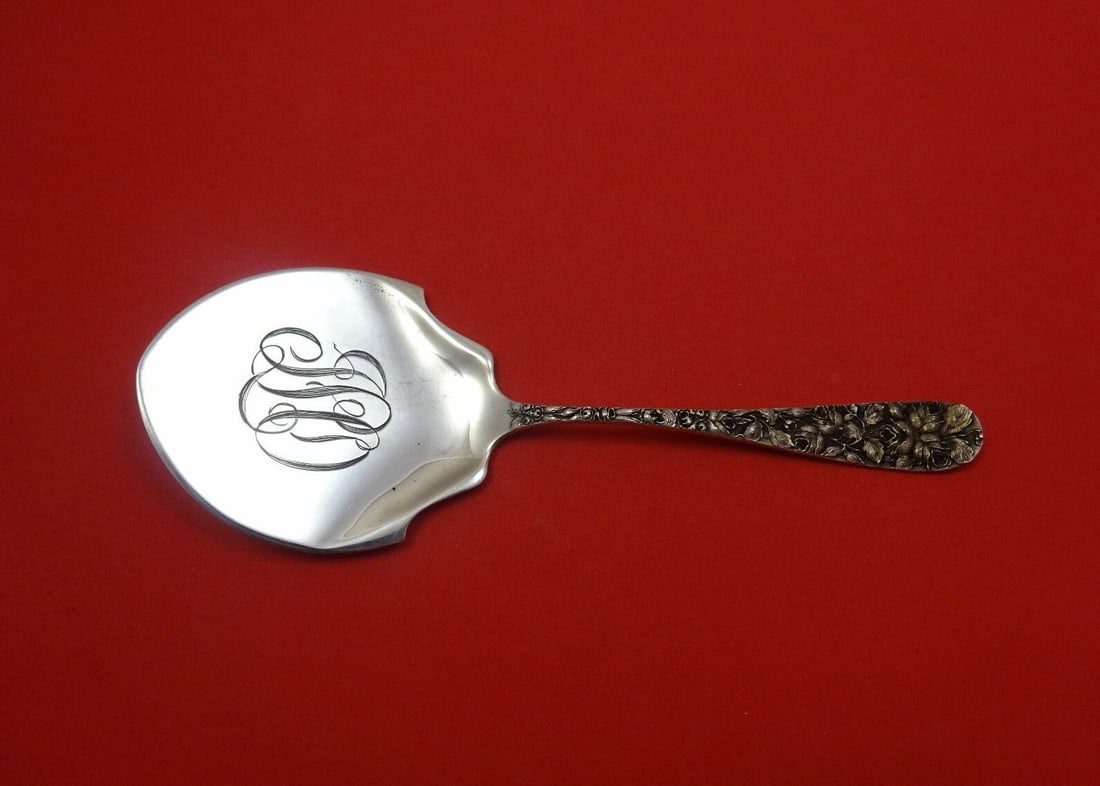 Schofield Baltimore Rose 8 Inch Sterling Silver Waffle Server: Schofield Baltimore Rose 8 Inch Sterling Silver Waffle Server This exquisite 8" sterling silver waffle server features the elegant Baltimore Rose pattern by Schofield, crafted between 1900 and 1940. T