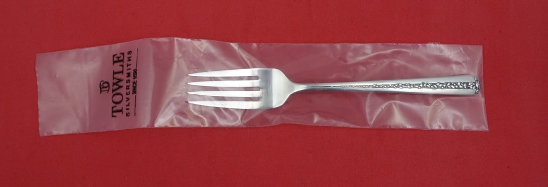 Towle Rambler Rose Sterling Silver Salad Fork 6 1/2 Inch Factory Sealed: Towle Rambler Rose Sterling Silver Salad Fork 6 1/2 Inch Factory Sealed Introducing the Rambler Rose Salad Fork by Towle, a stunning piece of flatware that combines elegance and functionality. Crafted