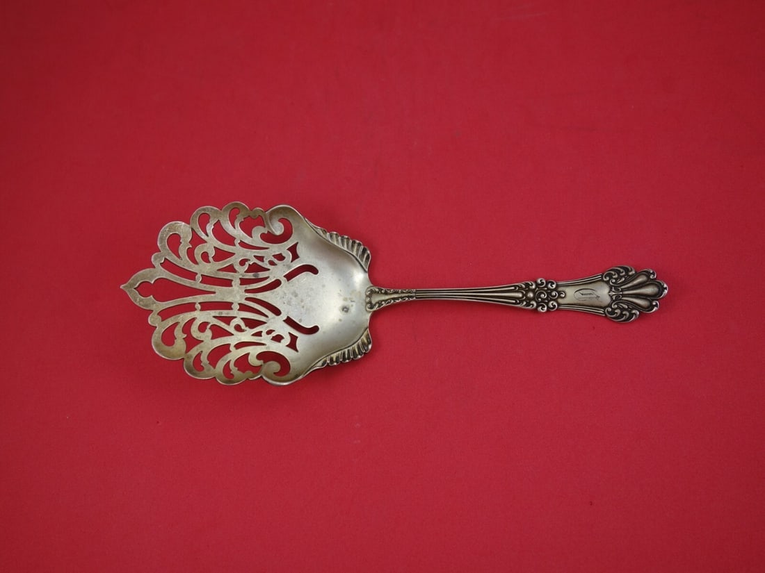 Watson Olympia Sterling Silver Waffle Server 8 Inch Monogrammed: Watson Olympia Sterling Silver Waffle Server 8 Inch Monogrammed This exquisite 8" Waffle Server from the Olympia pattern by Watson is a stunning addition to any table setting. Crafted from high-qualit