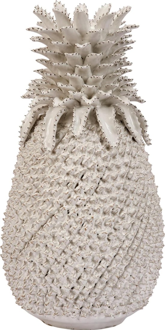 Handmade Thai Ceramic Vase 23H 12W 12D Pineapple Design: Handmade Thai Ceramic Vase 23H 12W 12D Pineapple Design Discover the charm of this exquisite handmade Thai ceramic vase, a perfect addition to your home decor. This beautifully crafted vase stands at