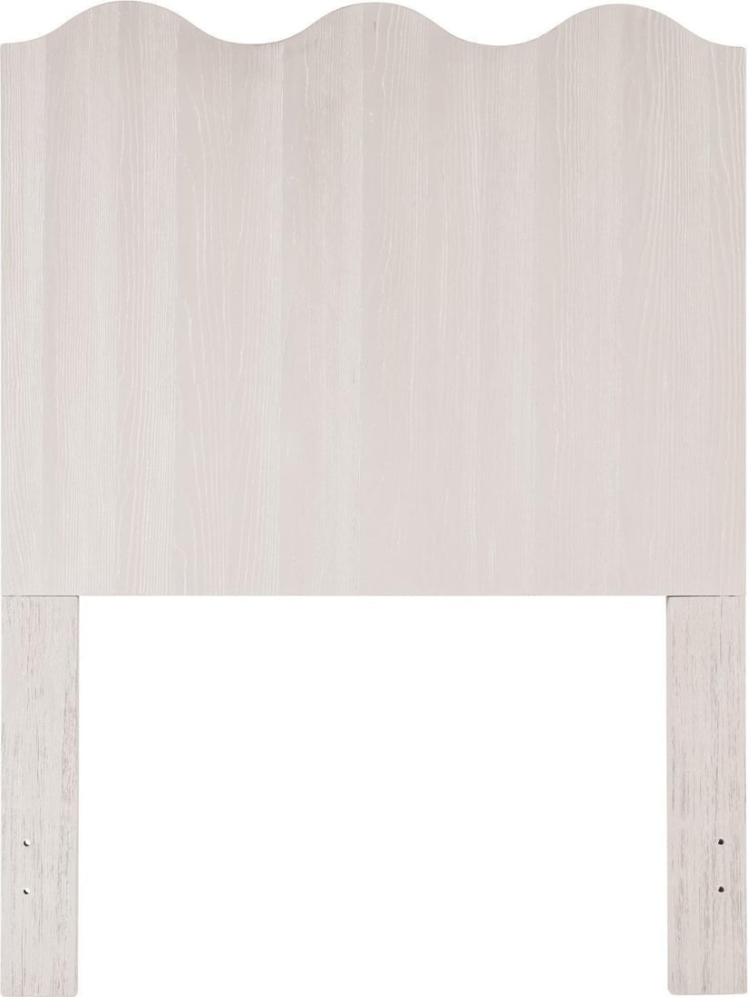 Universal Surf City Twin Headboard White Sand Finish: Universal Surf City Twin Headboard White Sand Finish Elevate your twin bed with the Serene Surf City Headboard, designed in a stylish White Sand finish. This headboard features a height of 52 inches,